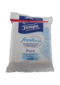Tempo Feuchttücher Fresh to go Pure, 10 Stück
