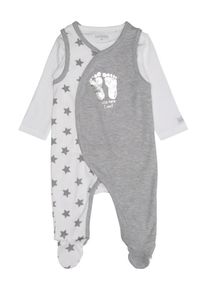 STACCATO, M&auml;dchen Baby Strampler, Grau / Wei&szlig;