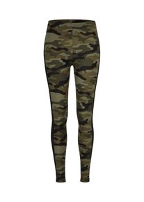 Urban Classics, Damen Leggings 'Camo Stripe', Gr&uuml;n / Schwarz