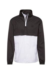Urban Classics, Herren Jacke 'Stand Up Collar Pull Over Jacket', Schwarz / Wei&szlig;