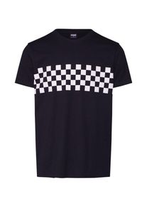Urban Classics, Herren Shirt 'Check Panel Tee', Schwarz / Wei&szlig;