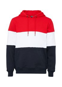 Urban Classics, Herren Hoodie, Navy / Feuerrot / Wei&szlig;