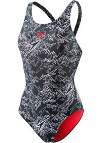 Speedo, Damen Schwimmanzug 'Boom Allover Muscleback', Schwarz / Wei&szlig;