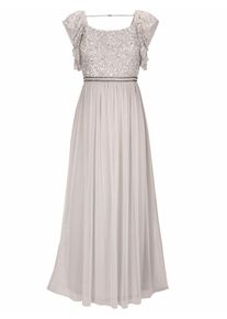 Heine, Damen Abendkleid mit Rückenausschnitt, Silbergrau