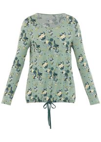 Palmers, Damen Langarmshirt 'Garden Nights Langarmshirt', Hellgelb / Mint