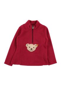 Steiff Collection, M&auml;dchen Fleece-Shirt mit Teddy-B&auml;r, Hellrot