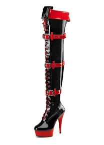 Pleaser Overknee Stiefel Nachtschwester