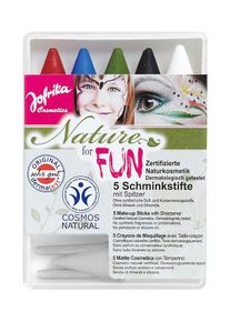 Rubies Naturkosmetik Schminkstifte fünf Farben | Faschingsschminke