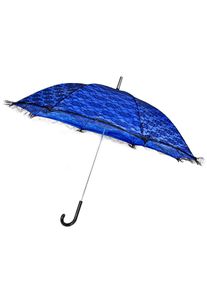 maskworld Parasol Blauw Met Zwarte Kant