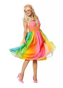 Déguisement hippie arc-en-ciel femme