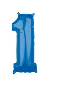 Amscan Ballon aluminium numéro 1 bleu 66cm