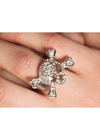 Anello teschio con strass