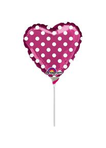 Amscan Ballon bâton à pois en fuchsia