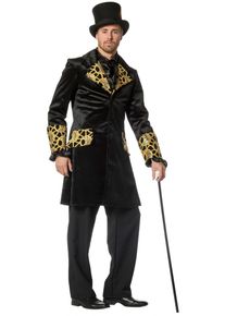 Cappotto oro velluto signore di lusso