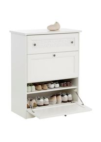 Schuhkommode »Lucy«, mit 2 Klappen, 80cm breit , weiss , Home Affaire