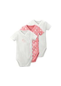 3 bodys bébé, Blanc, Taille: 50/56, Tchibo