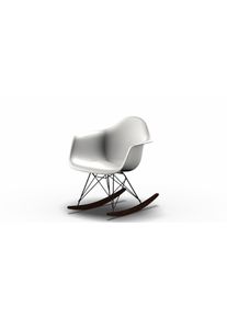 Vitra Eames Plastic Arm Rocking Chair RAR Schaukelstuhl Ahorn dunkel-Schwarz-Weiss