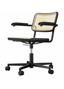 S 64 VDR Atelier Drehstuhl Gestell flach Thonet Schwarz