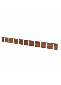 Knax Wandgarderobe waagrecht 10 Haken Walnuss LoCa