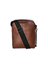 Sac en bandoulière en cuir, Marron foncé, Tchibo