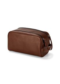 Trousse de toilette en cuir, Marron foncé, Tchibo