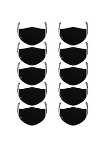 maskworld Stoffmasken Sparpack schwarz - 10 Stück