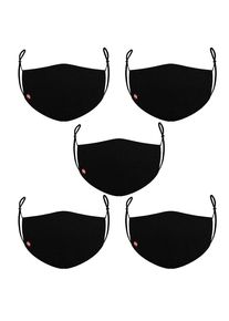 maskworld Stoffmasken Sparpack schwarz - 5 Stück
