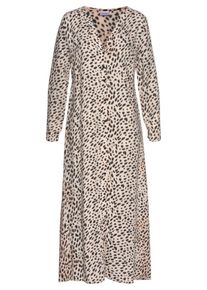 Lascana Maxikleid Damen Gr&ouml;&szlig;e 44 sand / schwarz Winterkleid