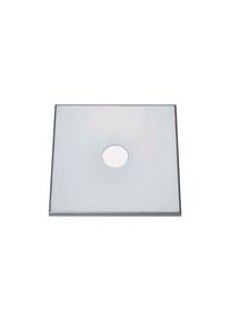 ich-zapfe Abdeckplatte, CNS, 1 cm abgekantet, 220 x 220 mm, 45 mm Bohrung