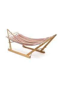 CHICO Hängematten Doppelhängematte Baumwolle Beige/Rot