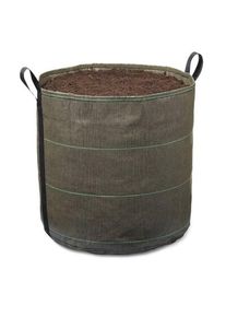 Bacsac Pflanzgefäß - Behälter zylindrisch 100 Liter Grün/Braun