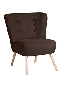 Sessel »Nikki«, im Retro-Design, mit Holzbeinen , braun , Max Winzer® , schoko