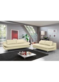 2-Sitzer »Redding«, In Naturleder , beige , Places of Style , creme