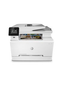 HP , Multifunktionsdrucker , weiss , 6,9 cm Farb-Touchscreen, Flachbett- und ADF-Scanner
