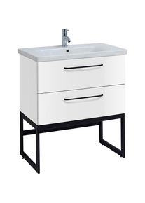 Waschtisch »Yukon«, Breite 80 cm, mit Keramikbecken , weiss , Optifit