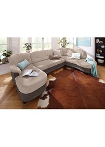 Wohnlandschaft &raquo;Camelita&laquo;, wahlweise mit Bettfunktion , braun , Home Affaire , dunkelbraun/beige