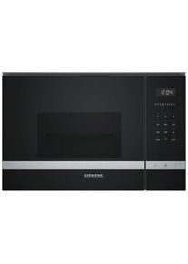Siemens , Einbau-Mikrowelle »BE555LMS0 Schwarz Silberfarben«, 900 W , schwarz , Mikrowellengeräte
