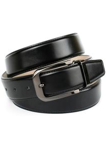 Anthoni Crown , Ledergürtel, für Business-Outfit , schwarz , Gürtel