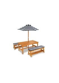 Gartenbank , weiss , KidKraft® , blau/weiss gestreift