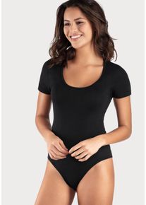 Vivance T-Shirt-Body, 2er-Pack, Aus Baumwoll-Stretch-Qualität Schwarz, Größe 36/38
