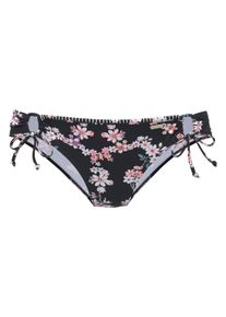 Sunseeker Bikini-Hose -Ditsy, mit Seitlichen Bindebändern Und Häkelkante Schwarz, Größe 38