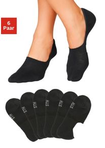 H.I.S. H.I.S Füsslinge, 6 Paar, mit Softem Frottee Schwarz, Größe 35-38
