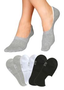 H.I.S. H.I.S Füsslinge, 6 Paar, mit Softem Frottee Schwarzweiss, Größe 35-38