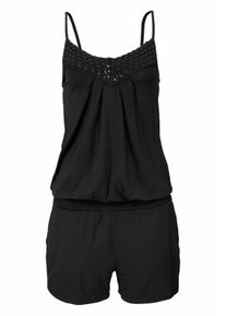 Lascana Overall, mit Flechtdetail Schwarz, Größe 36