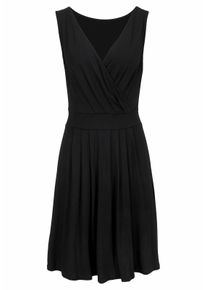 Beach Time Beachtime Jerseykleid, mit Tiefem V-Ausschnitt Schwarz, Größe 36