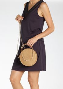 Lascana Umhängetasche, Kleine Strandtasche Aus Bast Vegan Beige, Größe B/H/T: 19,5 cm x 19,5 cm x 4,5 cm