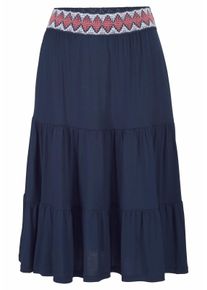 s.Oliver Jerseyrock, mit Volants Blau, Größe 32/34