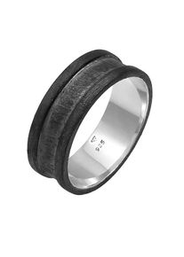 Kuzzoi, Hommes Bague, noir / argent
