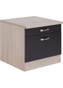 Unterschrank »Elm«, für Waschmaschine oder Trockner, Breite 60 cm , grau , Optifit , anthrazit/akaziefarben
