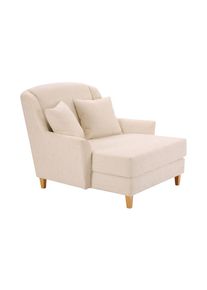 XXL-Sessel »Julia«, Struktur, mit naturfarbenen Holzfüssen , beige , Max Winzer® , creme